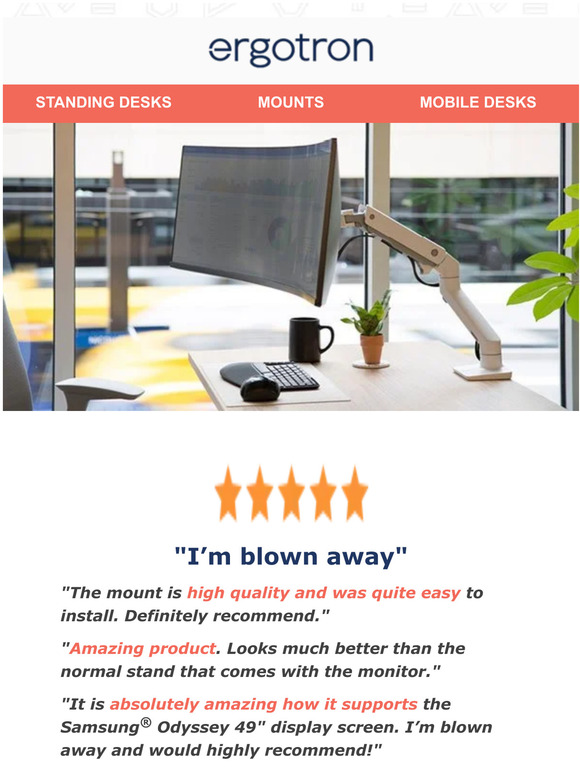 Why Reviewers Rave about the HX Desk Monitor Arm with HD Pivot