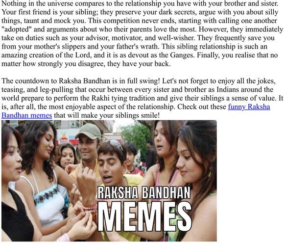 Raksha Bandhan Memes