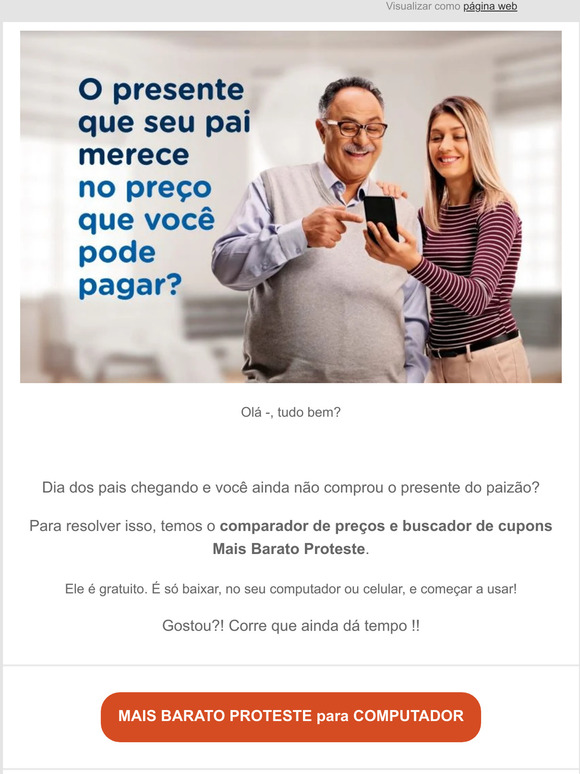Presente do Dia dos pais com desconto? Temos !!