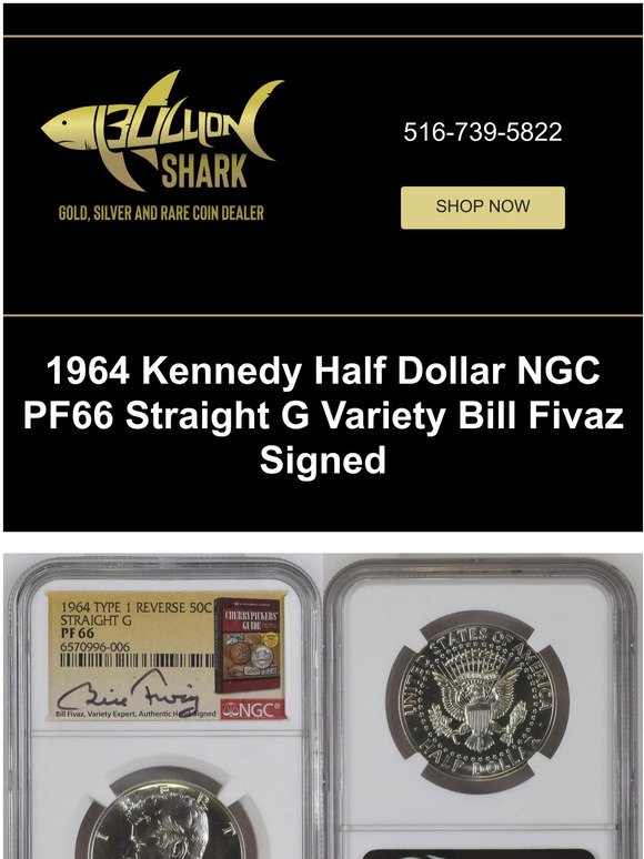 This Silver Kennedy is signed by THE variety Expert!
