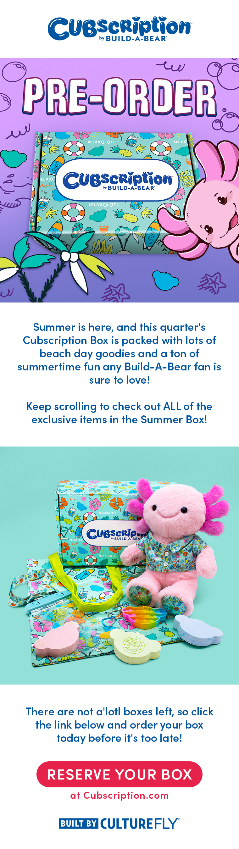 Build a bear outlet axolotl cubscription box