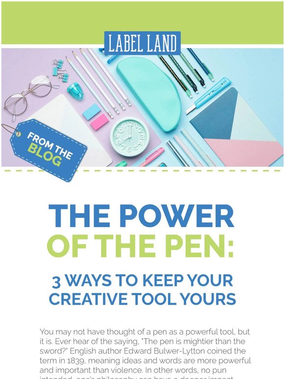 From the blog: The power of the pen 🖊