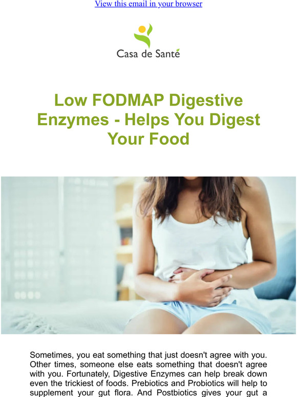 Casa de Sante Low FODMAP Digestive Enzymes For Optimal Gut Health Milled