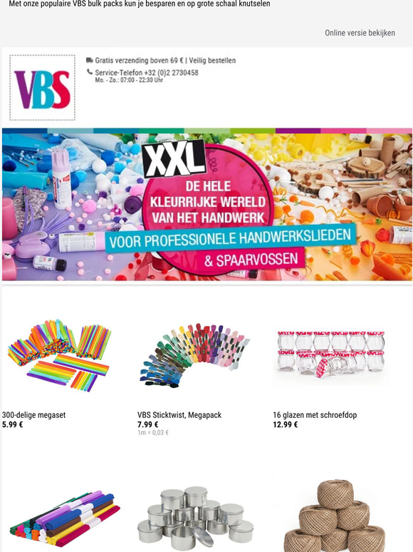 VBS XXL - Bespaar bij aankoop in bulk