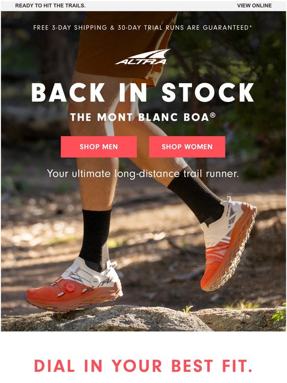 AltraRunning.com: Mont Blanc BOA®: Back in Stock! | Milled