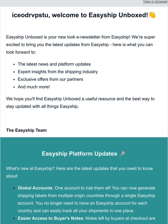Welcome to Easyship Unboxed —
