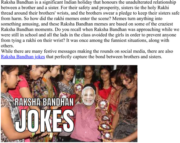 Raksha Bandhan Jokes