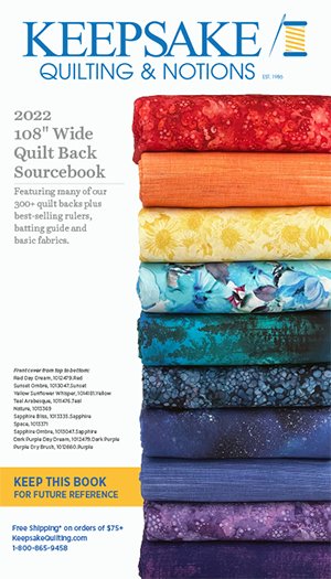 Keepsake Quilting 2022 108" Wide Quilt Back Sourcebook