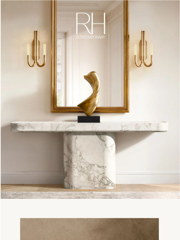 Restoration Hardware: Explore Vitolo & Volta in Carved Italian Marble ...