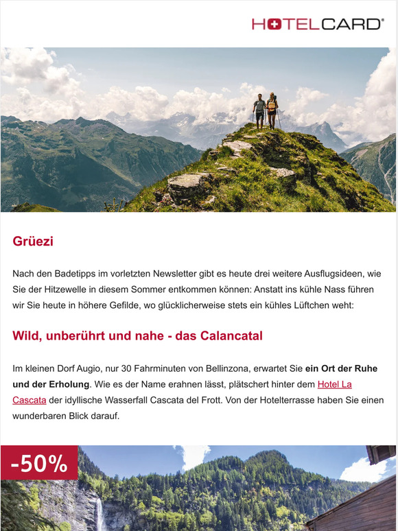 Auf in die kühle Frische der Berge
