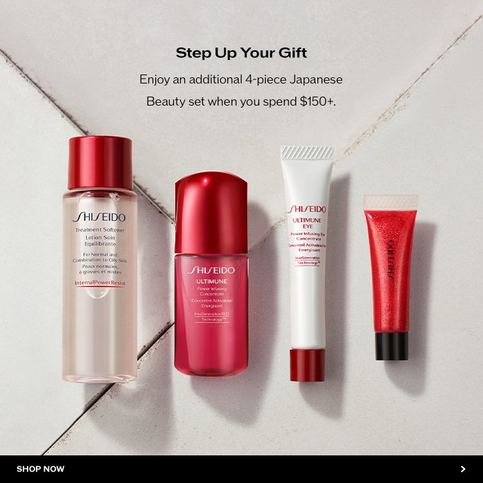 Enjoy an additional 4-piece Japanese Beauty set when you spend $150+