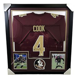 Dalvin Cook Autographed Signed Florida State Seminoles Deluxe Framed Custom Garnet #4 Jersey - JSA Authentic
