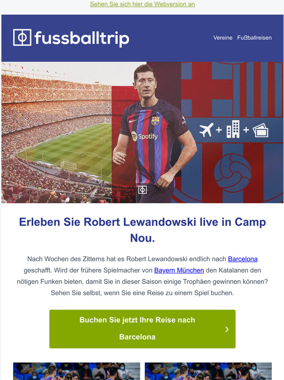 Erleben Sie Robert Lewandowski live in Camp Nou.