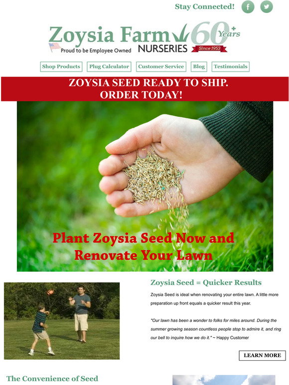 Zoysia Farm Nurseries It's Time to Fertilize Save up to 41 on Nutri
