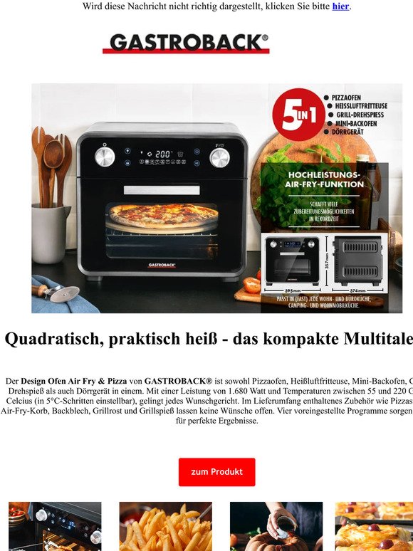 🌯 Mediterrane Spezialitäten aus dem Design Ofen Air Fry & Pizza 🍕