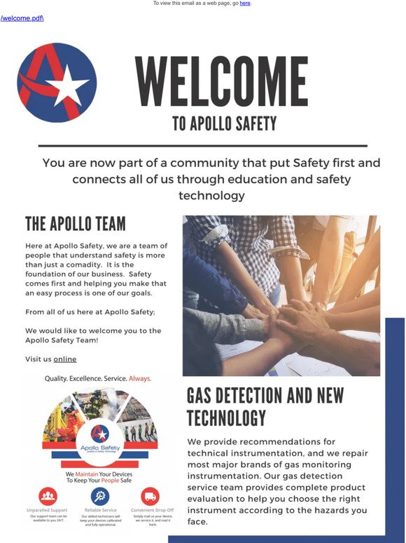 Welcome to Apollo Safety!