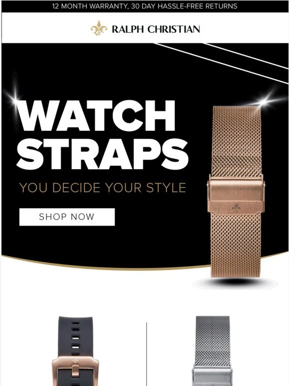 Define your style with interchangeable watch straps⌚