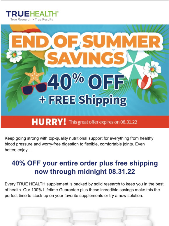 True Health Don't Let Summer Savings Pass You By Milled