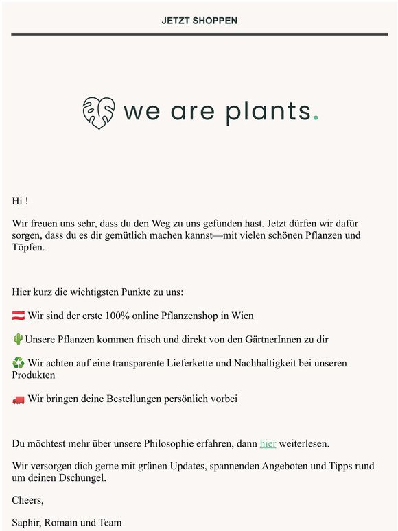 Willkommen bei we are plants 🌴