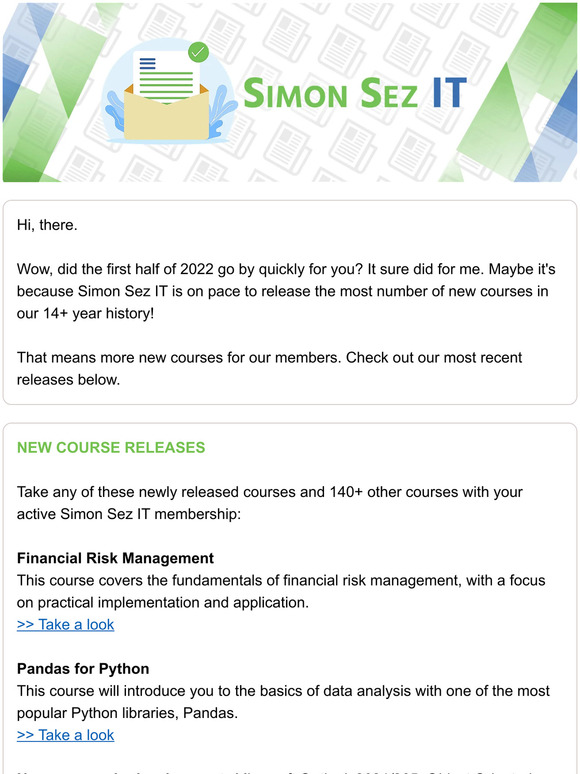 Your Simon Sez IT Newsletter (August 2022)