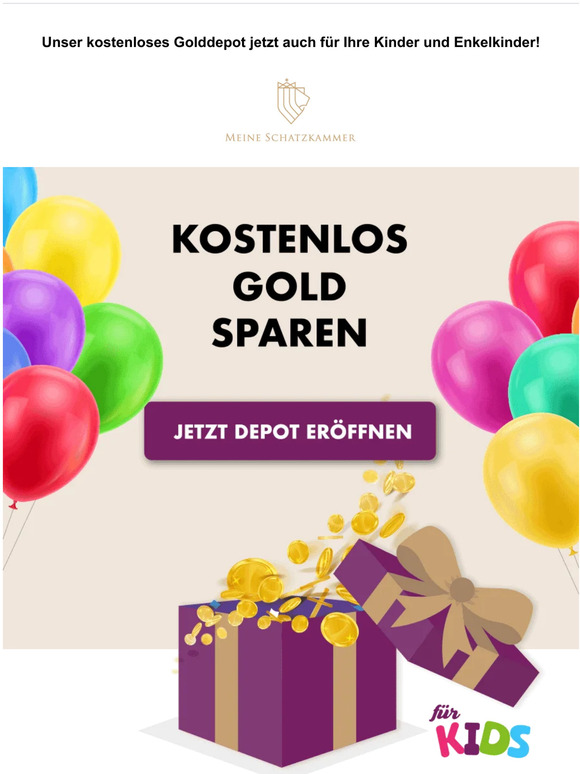 Kostenloses Golddepot für Kids