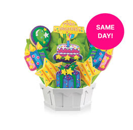 Confetti and Candles Bright Cookie Bouquet