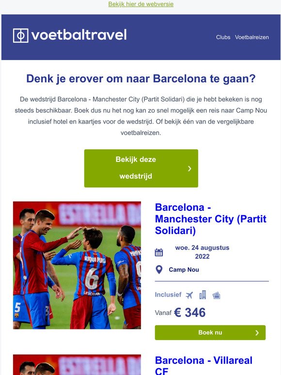 Nu nog beschikbaar: Barcelona - Manchester City (Partit Solidari)