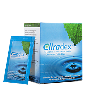 Cliradex towelettes eyelid cleanser