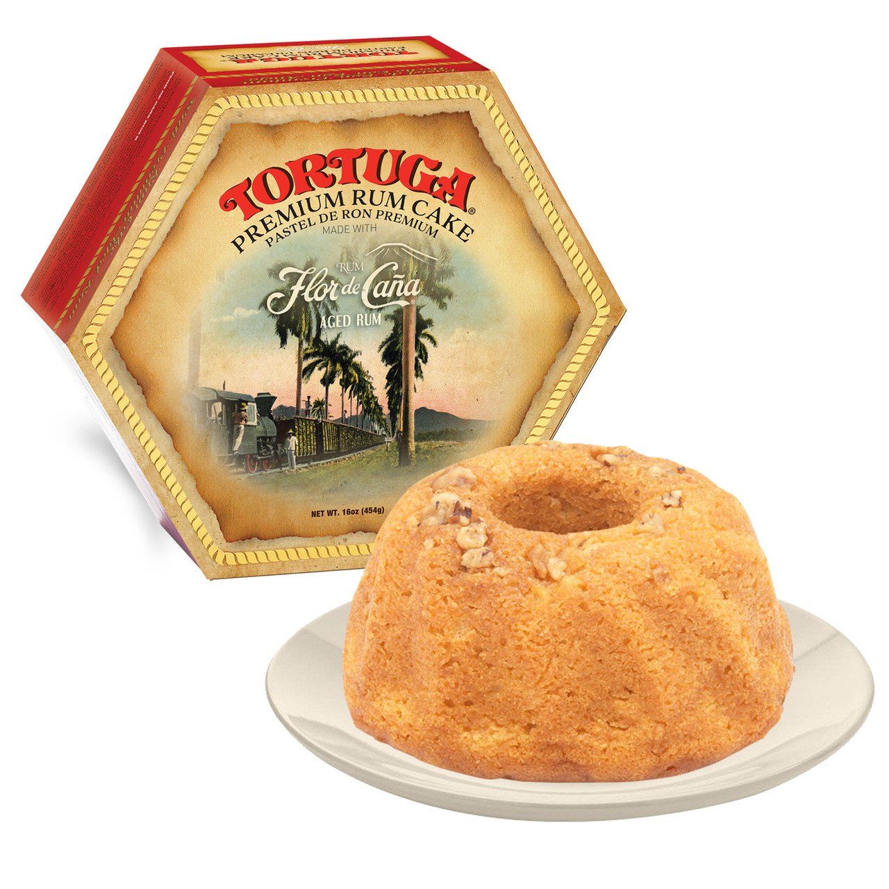 Image of Tortuga Premium Flor De Cana Rum Cake (16oz)