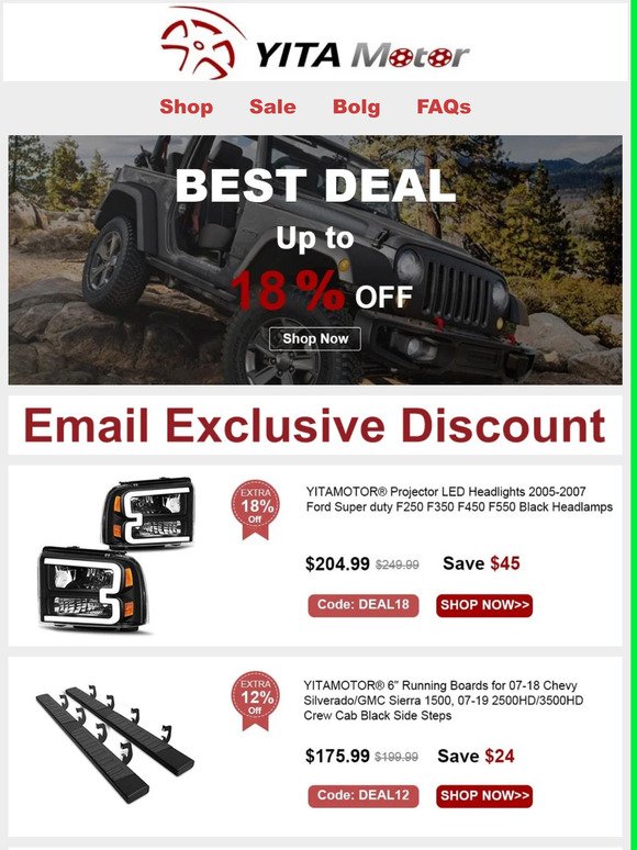 Don't miss out on $45 OFF💸-YITAMOTOR