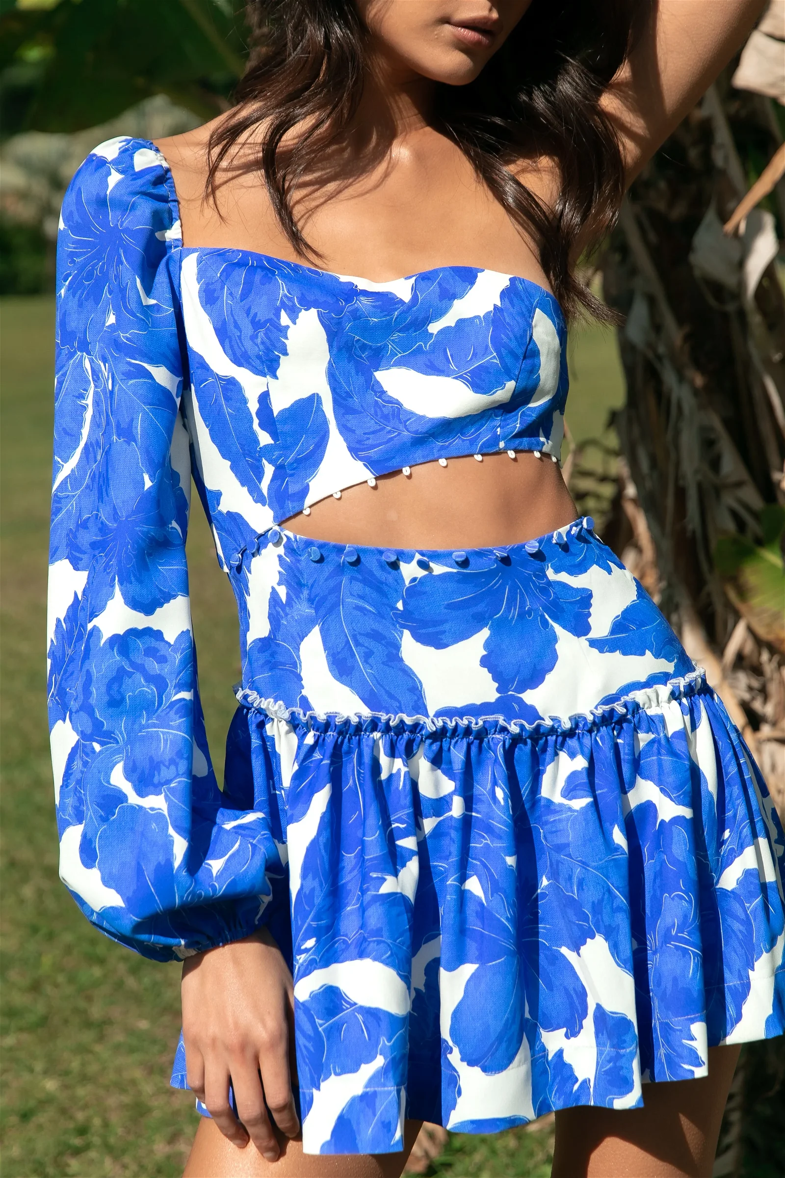 Image of Aliyah Mini Dress - Blue Floral