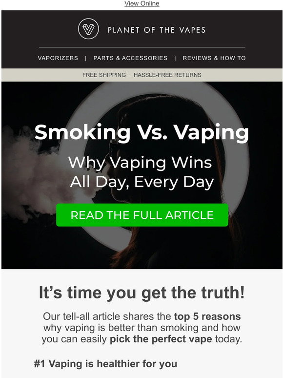 Planet Of The Vapes 5 Reasons Vaping Is Better Than Smoking Milled