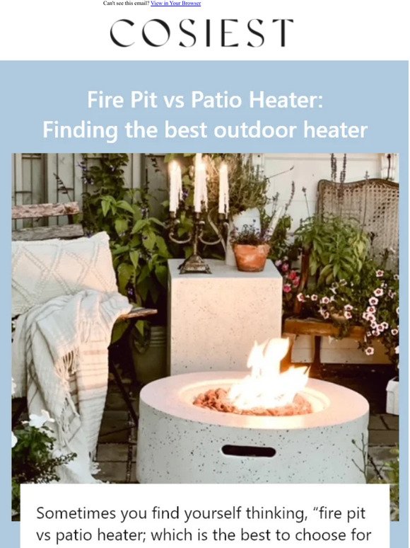 Fire Pit vs Patio Heater: finding the best outdoor heater