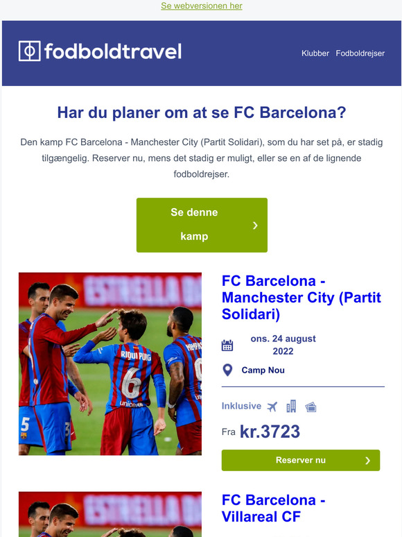 Nu stadig tilgængelig: FC Barcelona - Manchester City (Partit Solidari)