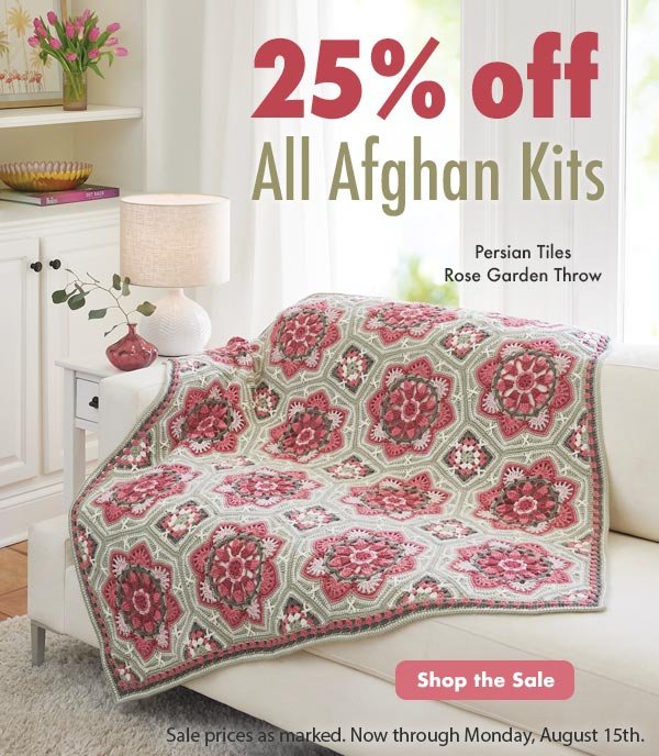 25% Off All Afghan & Blanket Kits