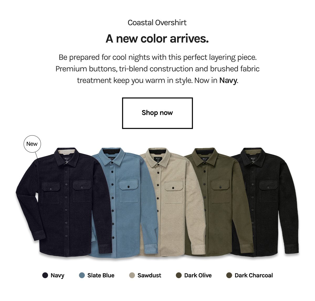 Bylt basics coastal overshirt orders bundle- Larges