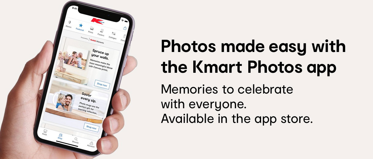 Photos made easy with the Kmart Photos app