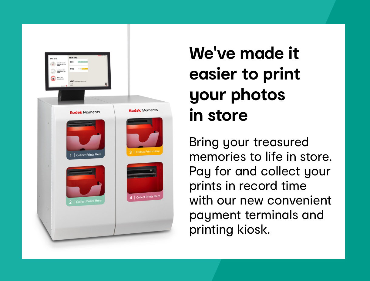 We've made it easier to print your photos in store