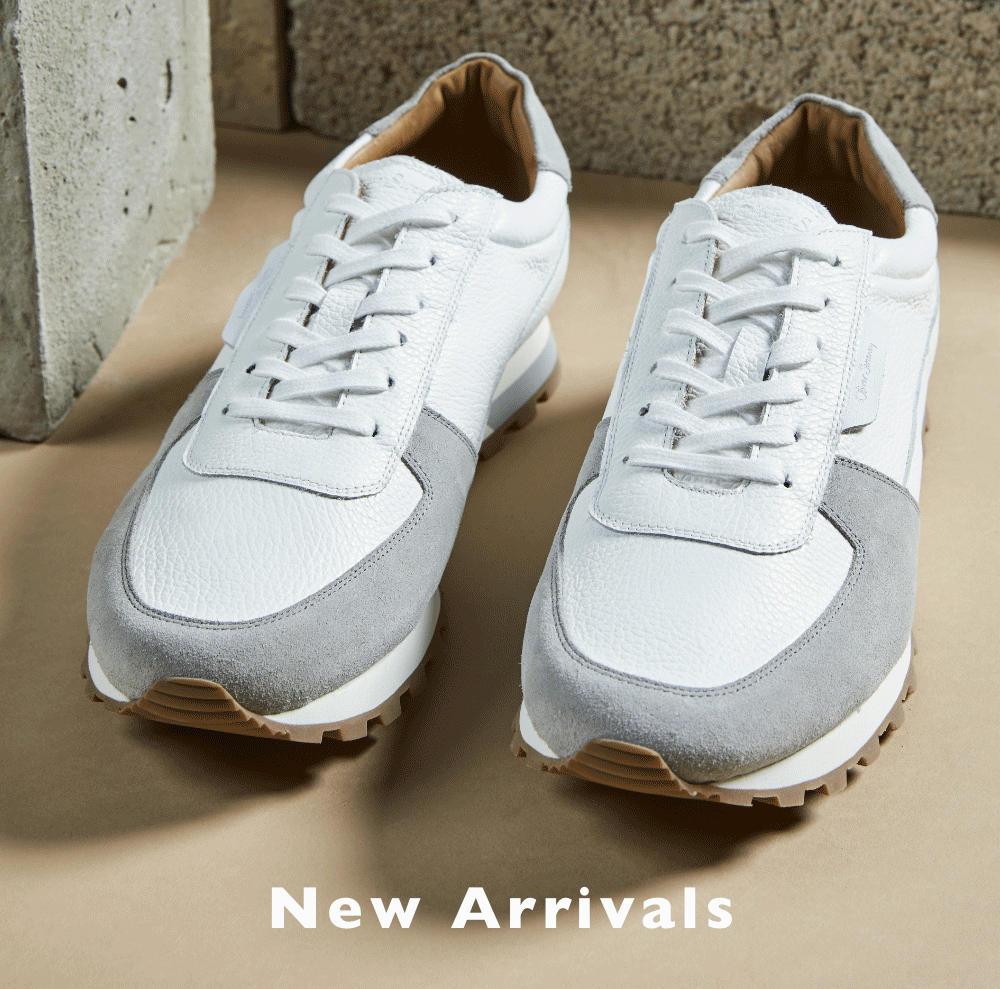 new arrivals calf leather retro trainers