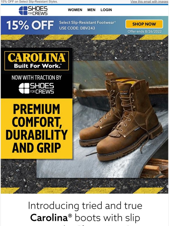 New Carolina Work Boots - Premium Comfort + SFC Slip Resistance