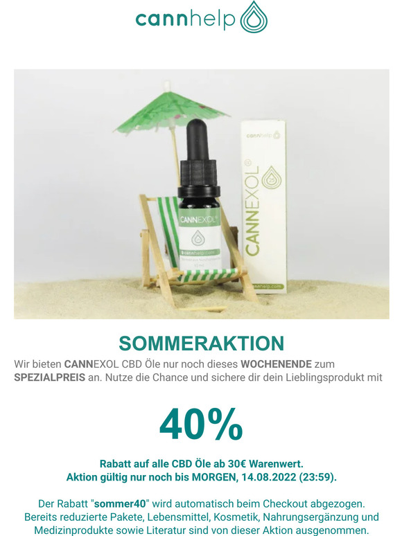 Re: Sommer-Aktion CANNEXOL