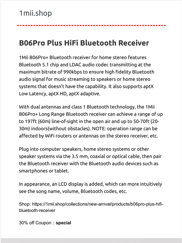 New arrival ！！！aptX LL/HD/adaptive & LDAC audio HiFi Bluetooth Receiver
