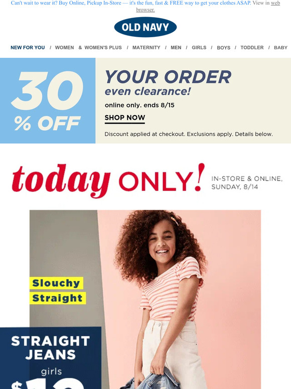 Old Navy: $15 jeans are your reward | Milled