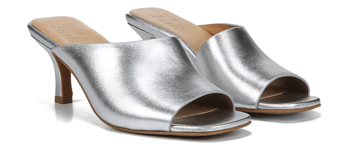 Black And Silver Sandals