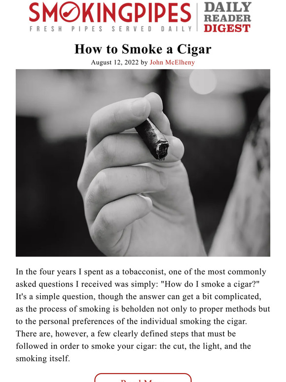 How to Smoke a Cigar Daily Reader Digest Milled