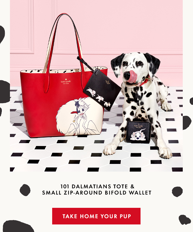 Disney X Kate Spade New York Small Zip 2024 Around 101 Dalmatians Wallet