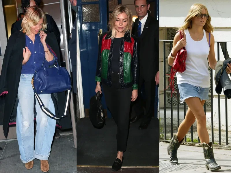 Sienna Miller Styles Her New Gucci Shoes With High-Street Staples