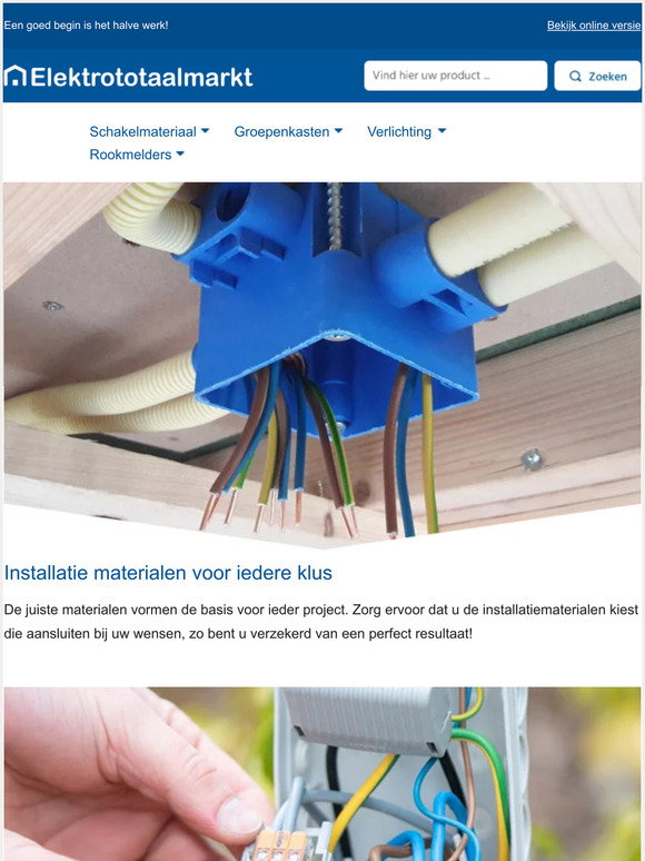 Omdat Etna account elektrototaalmarkt nl: Kies de juiste installatiematerialen | Milled