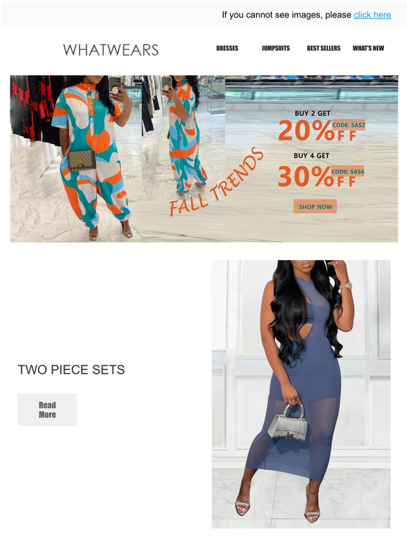Thanks from Whatwears! You win 20% & 30%  Coupon!