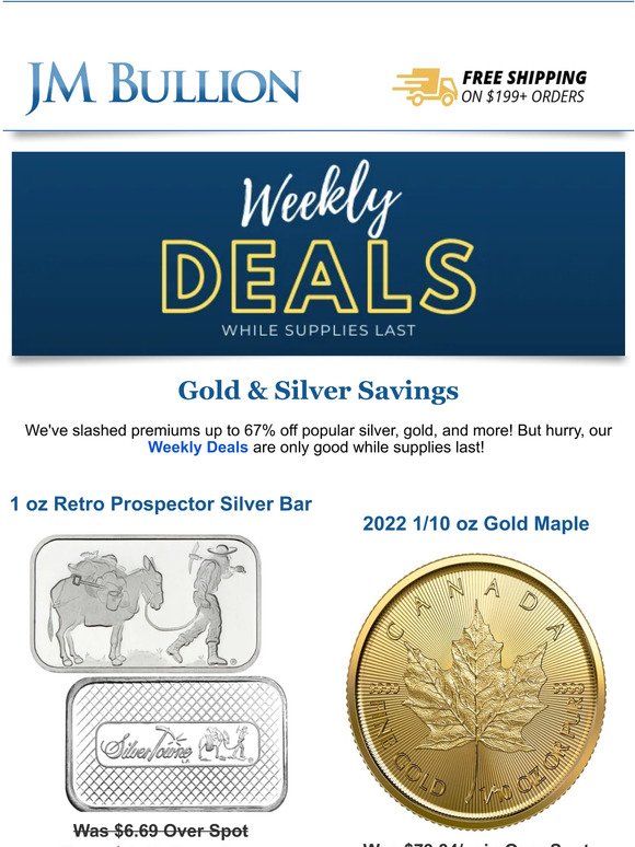 Silver Bars on Sale + More